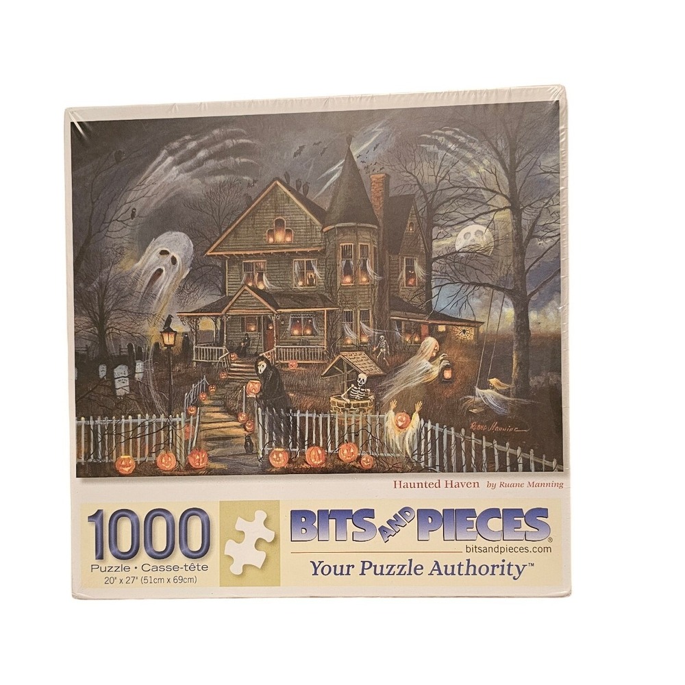 Bits And Pieces Haunted Haven 1000 Pc Jigsaw Puzzle Ruane Manning Halloween-NEW
